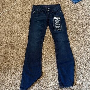 Sinful Women's Deep Indigo Straight Leg Jeans